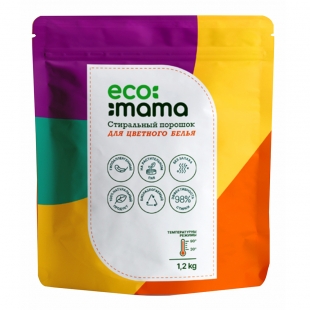 Порошок стиральный для цветного белья Ecomama